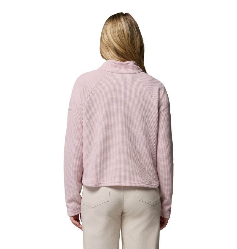 Holly Hideaway Waffle Half Snap - Womens - mineral pink 1
