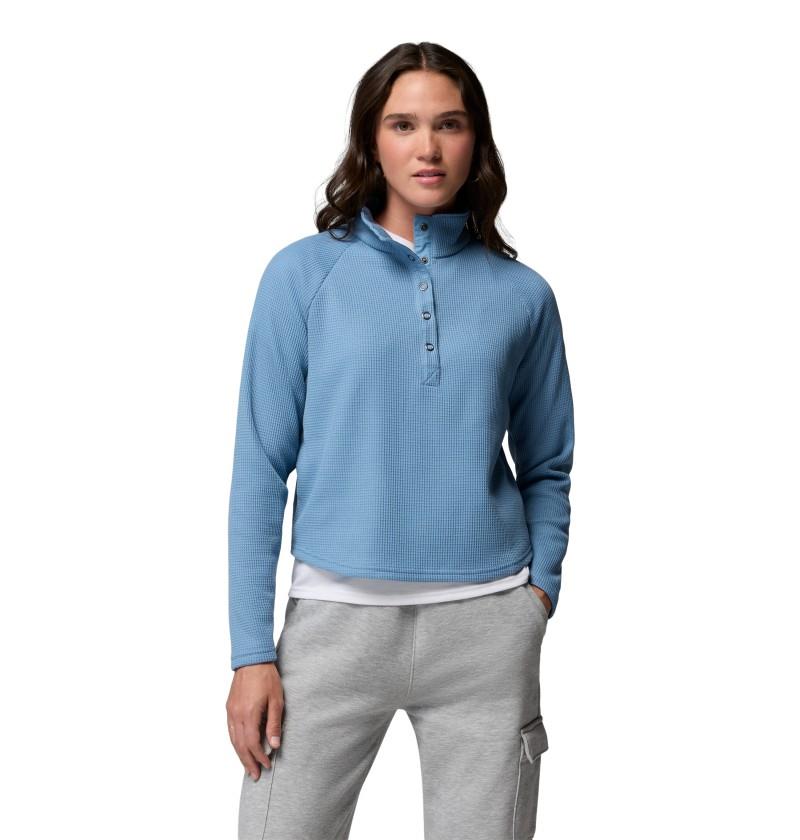 Holly Hideaway Waffle Half Snap - Womens - rainy day 1