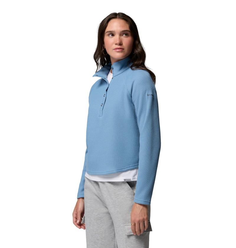 Holly Hideaway Waffle Half Snap - Womens - rainy day 1