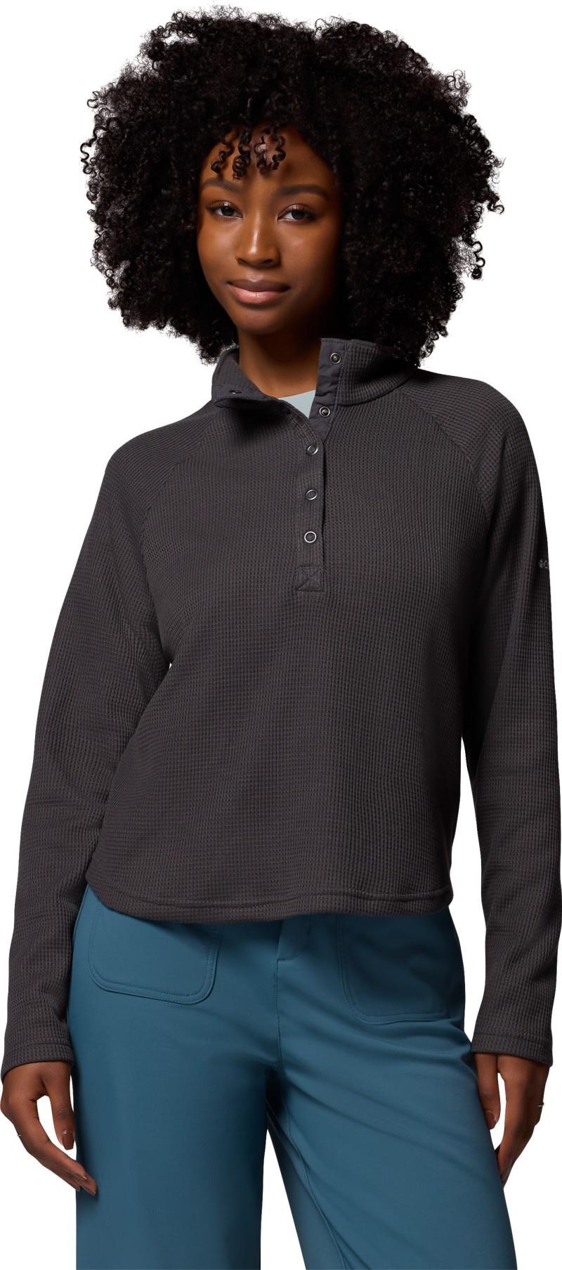 Holly Hideaway Waffle Half Snap - Womens - shark 1
