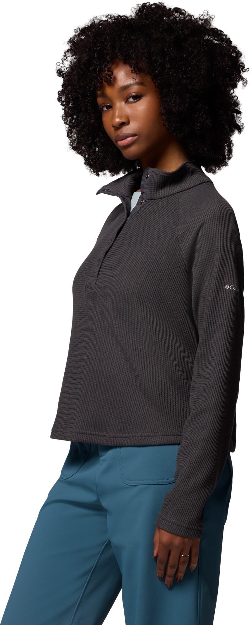 Holly Hideaway Waffle Half Snap - Womens - shark 1