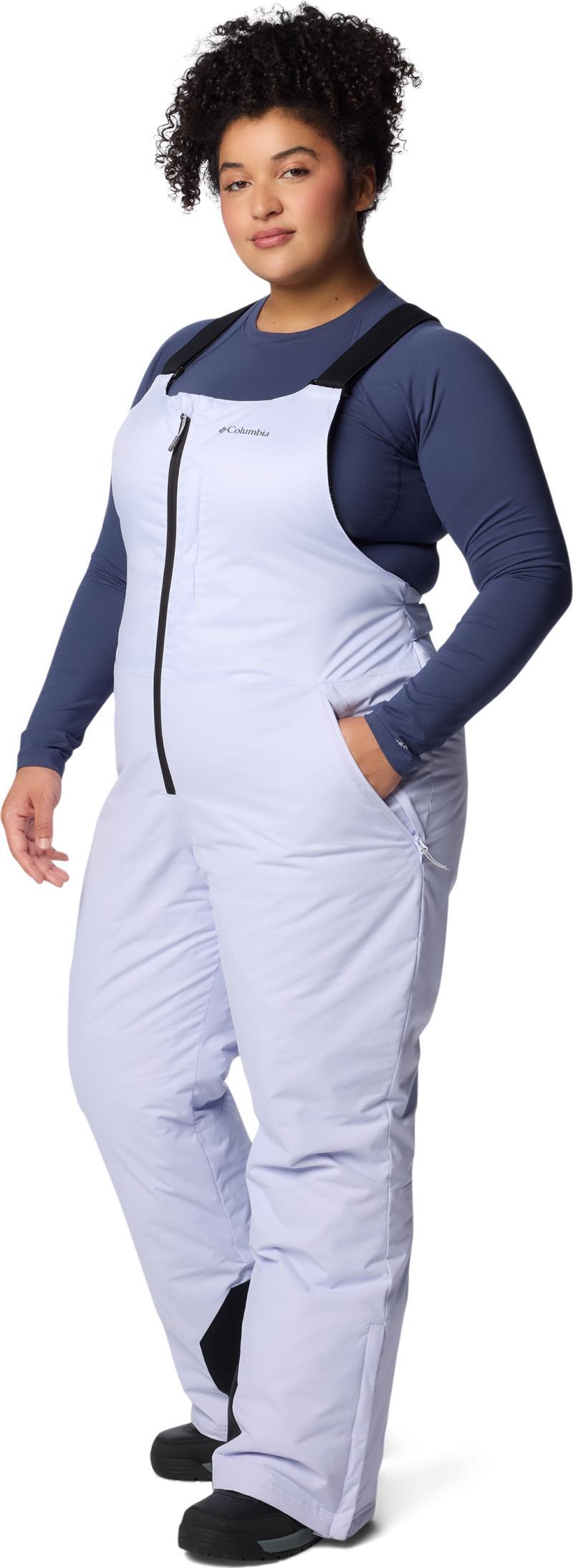 Iceventure II Bib, Short, Extended - Womens - Snowdrift Dobby / Black 3