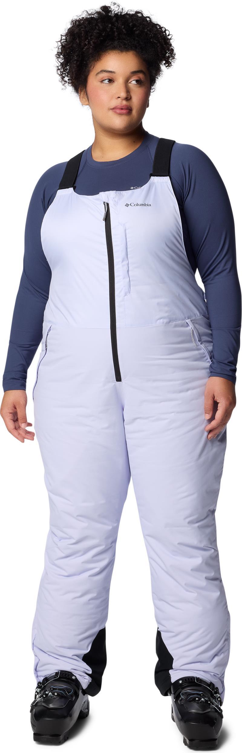 Iceventure II Bib, Short, Extended - Womens - Snowdrift Dobby / Black 1