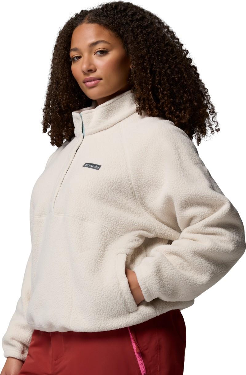 Jasper Ridge Pebbled Fleece Half Snap, Extended - Womens - dark stone 1