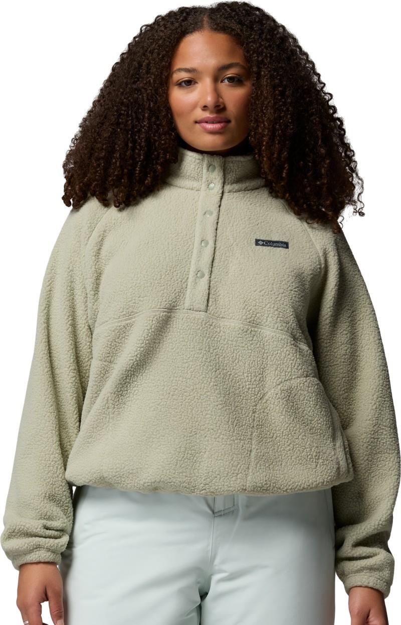 Jasper Ridge Pebbled Fleece Half Snap, Extended - Womens - safari 1