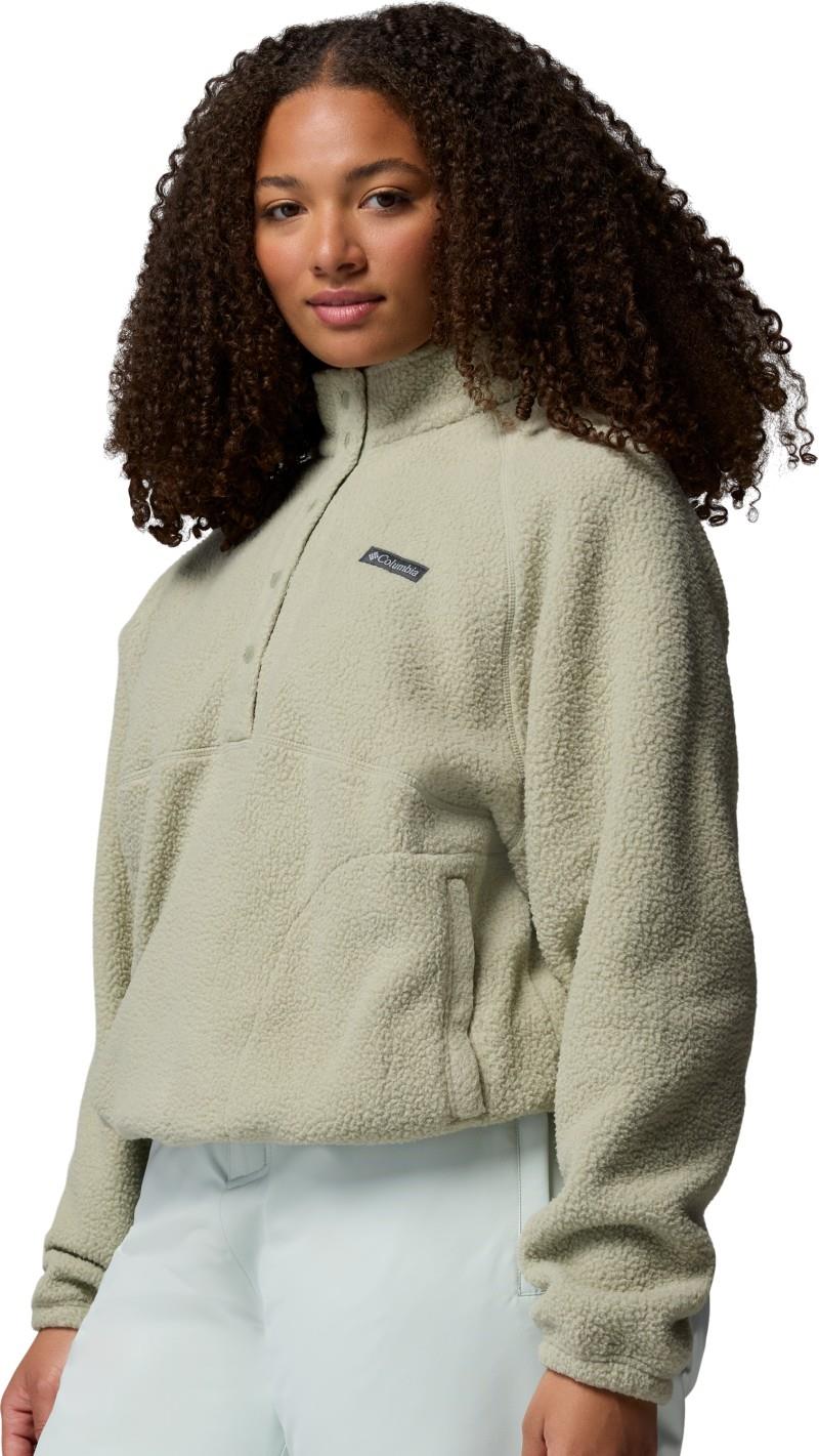 Jasper Ridge Pebbled Fleece Half Snap, Extended - Womens - safari 1