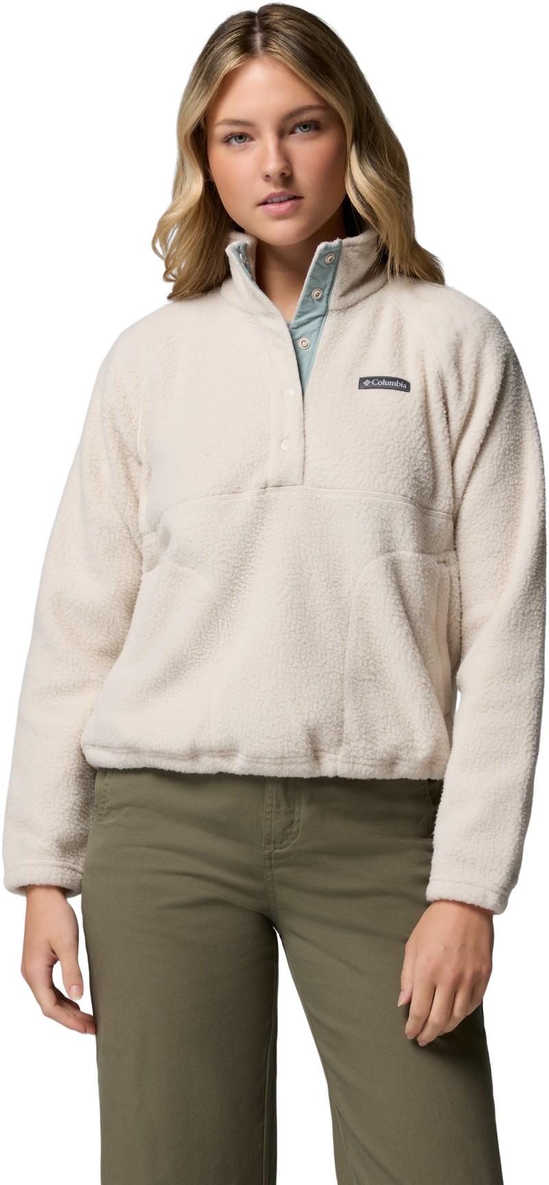 Jasper Ridge Pebbled Fleece Half Snap - Womens - dark stone 1