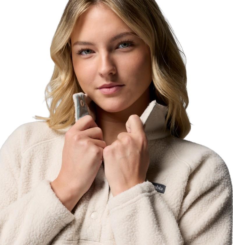 Jasper Ridge Pebbled Fleece Half Snap - Womens - dark stone 1