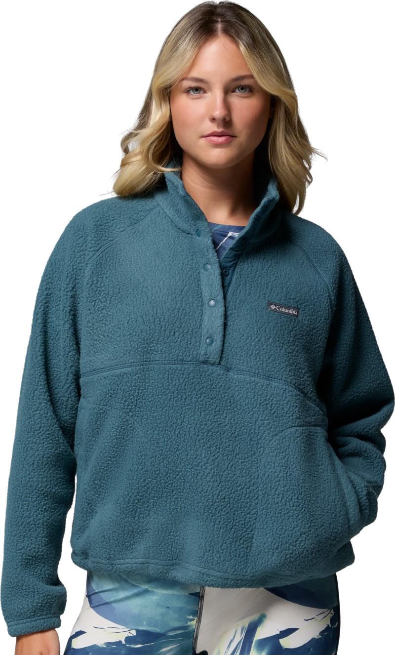 Jasper Ridge Pebbled Fleece Half Snap - Womens - everblue 1