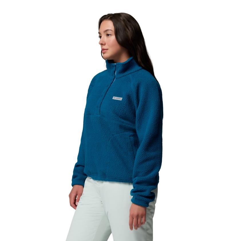 Jasper Ridge Pebbled Fleece Half Snap - Womens - phoenix blue / rainy day 1