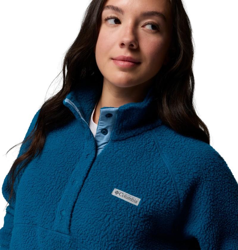Jasper Ridge Pebbled Fleece Half Snap - Womens - phoenix blue / rainy day 1