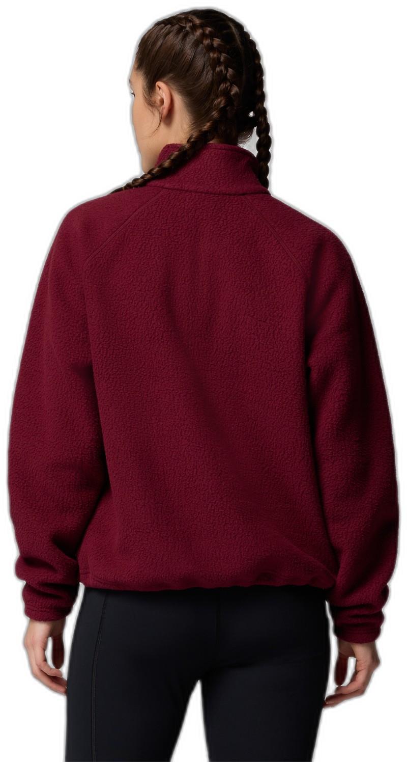 Jasper Ridge Pebbled Fleece Half Snap - Womens - rich wine 1