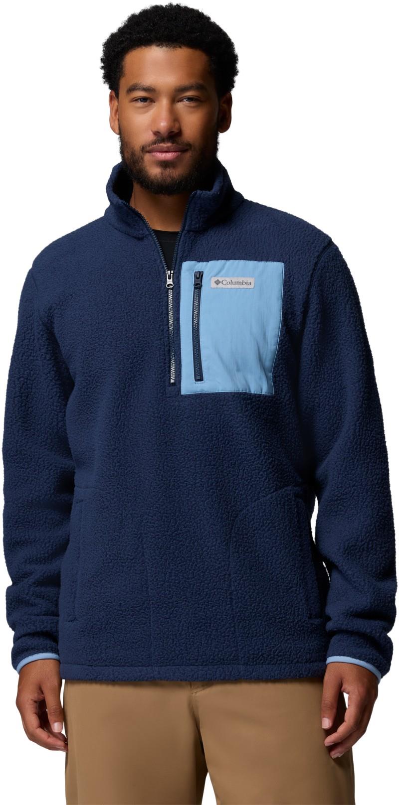 Jasper Ridge Pebbled Half-Zip Fleece - Mens - collegiate navy / rainy day 1