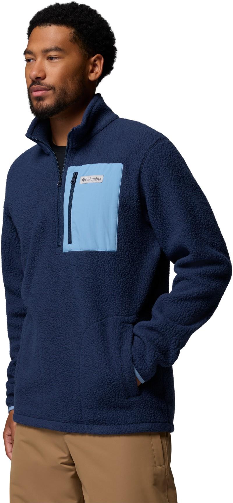 Jasper Ridge Pebbled Half-Zip Fleece - Mens - collegiate navy / rainy day 1