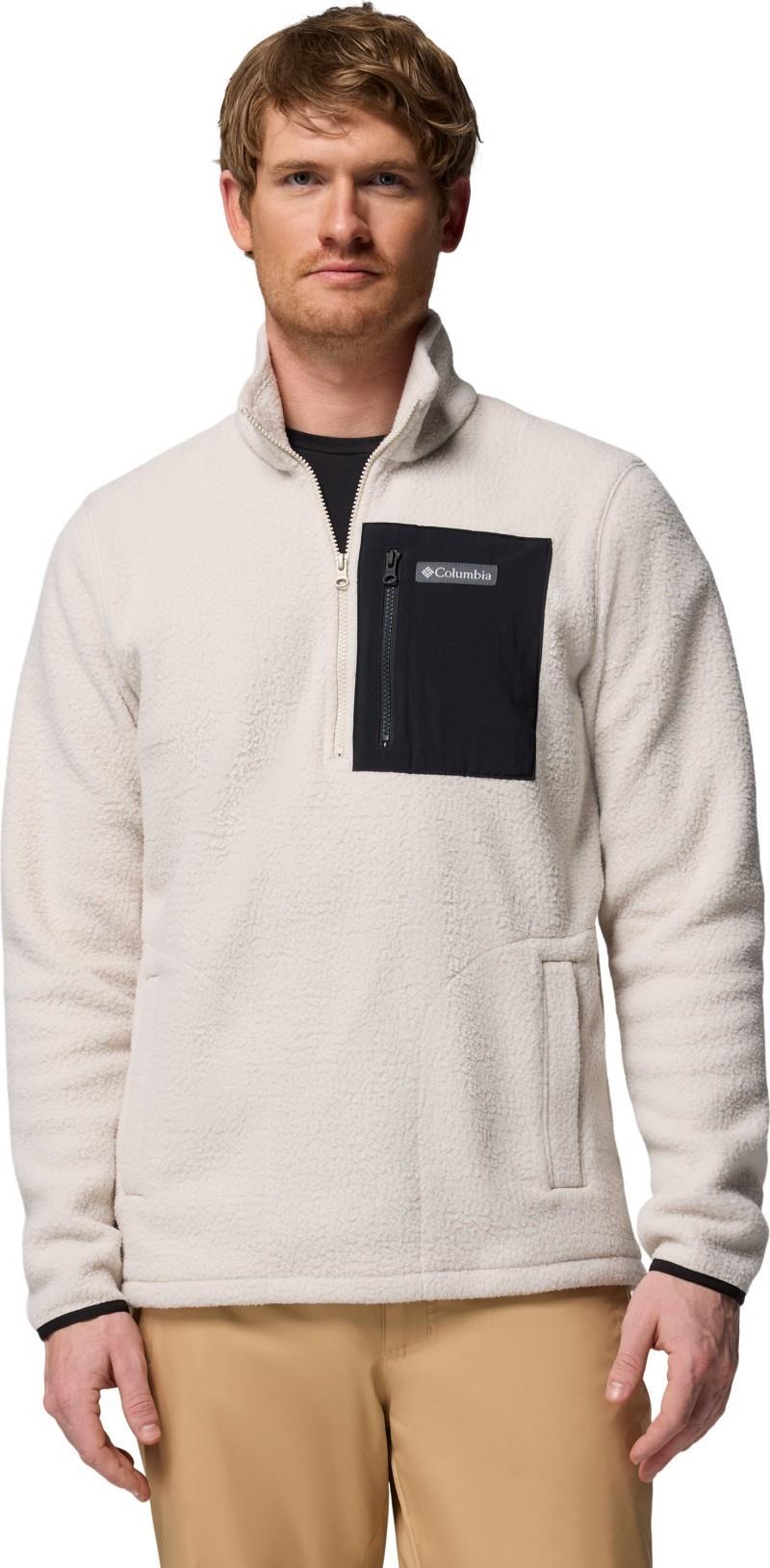 Jasper Ridge Pebbled Half-Zip Fleece - Mens - dark stone / black 1