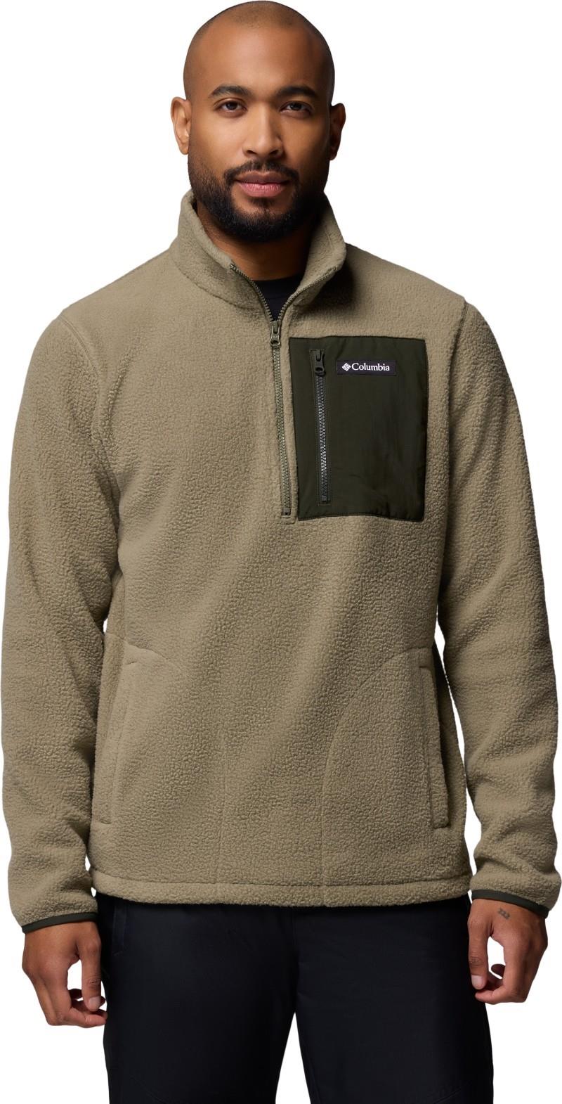 Jasper Ridge Pebbled Half-Zip Fleece - Mens - stone green / greenscape 1