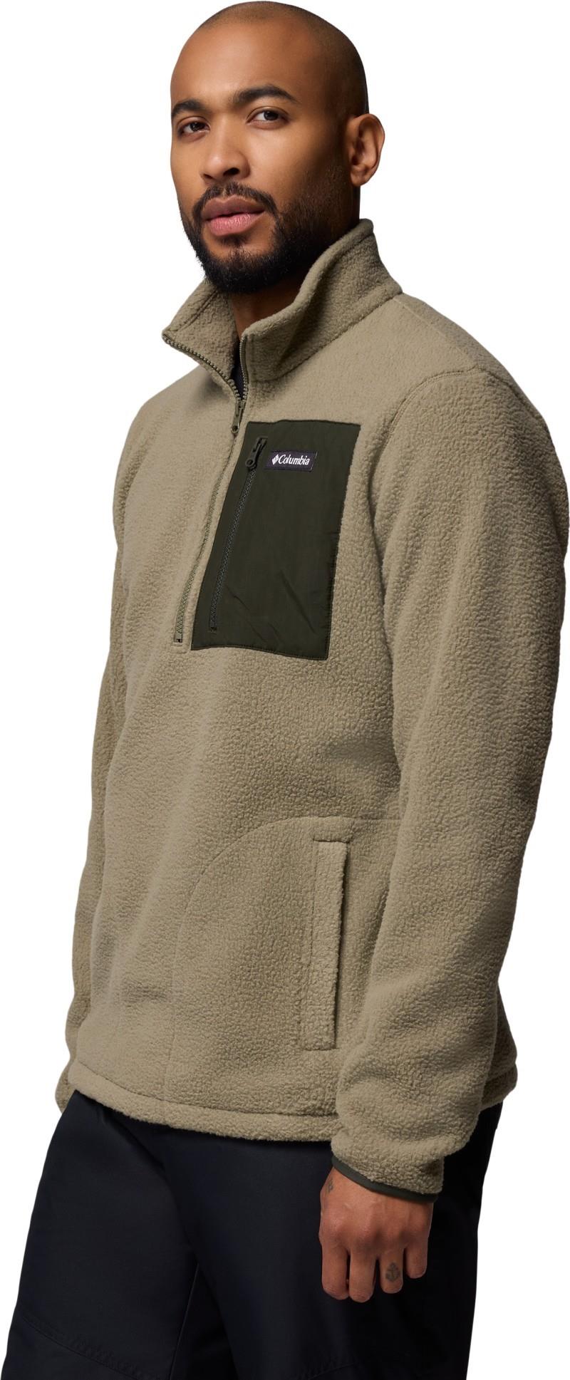 Jasper Ridge Pebbled Half-Zip Fleece - Mens - stone green / greenscape 1