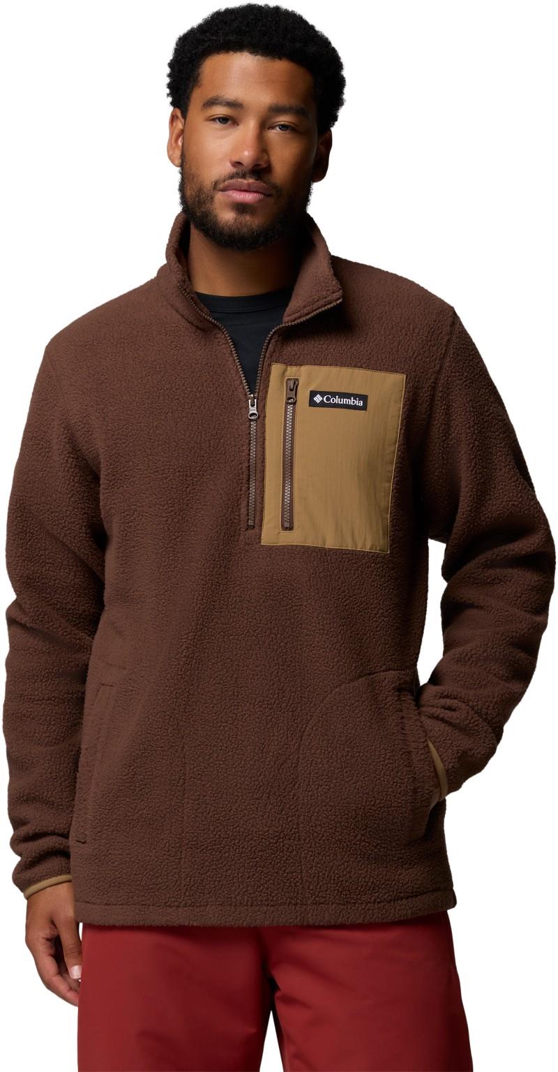 Jasper Ridge Pebbled Half-Zip Fleece - Mens - tobacco / delta 1