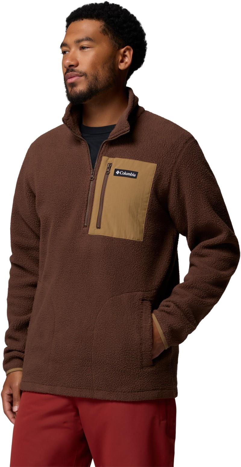 Jasper Ridge Pebbled Half-Zip Fleece - Mens - tobacco / delta 1
