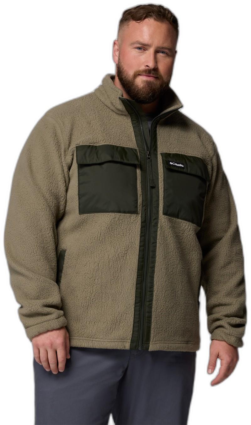 Juniper Peak Full-Zip Fleece, Extended - Mens - stone green / greenscape 1