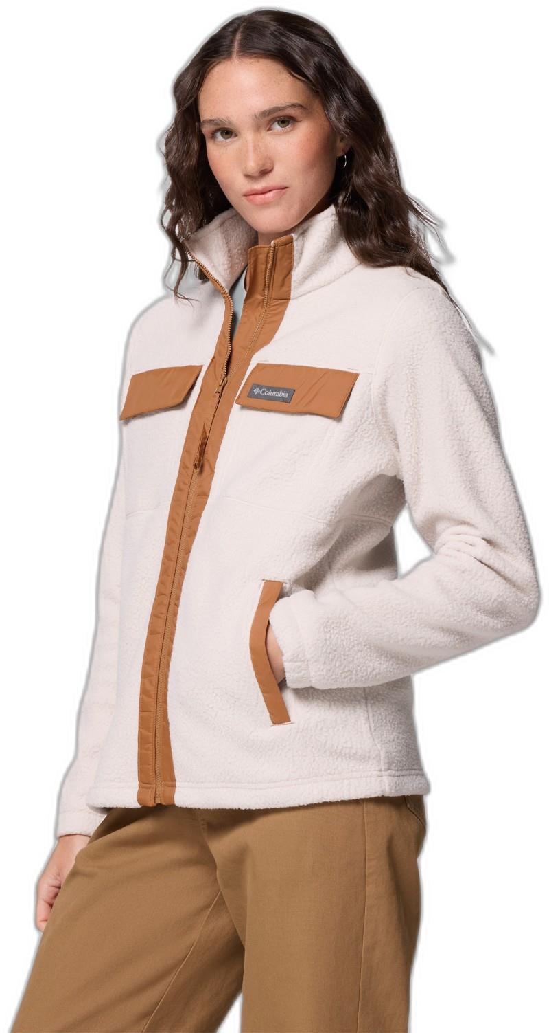 Juniper Peak Full-Zip Fleece - Womens - dark stone / camel brown 1