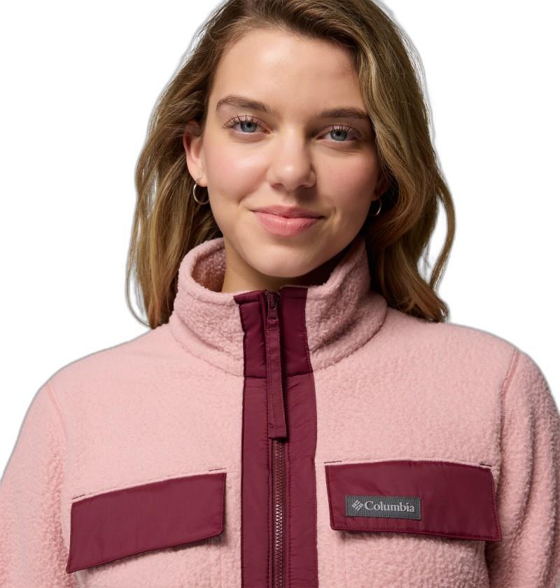 Juniper Peak Full-Zip Fleece - Womens - eraser pink / rich wine 1