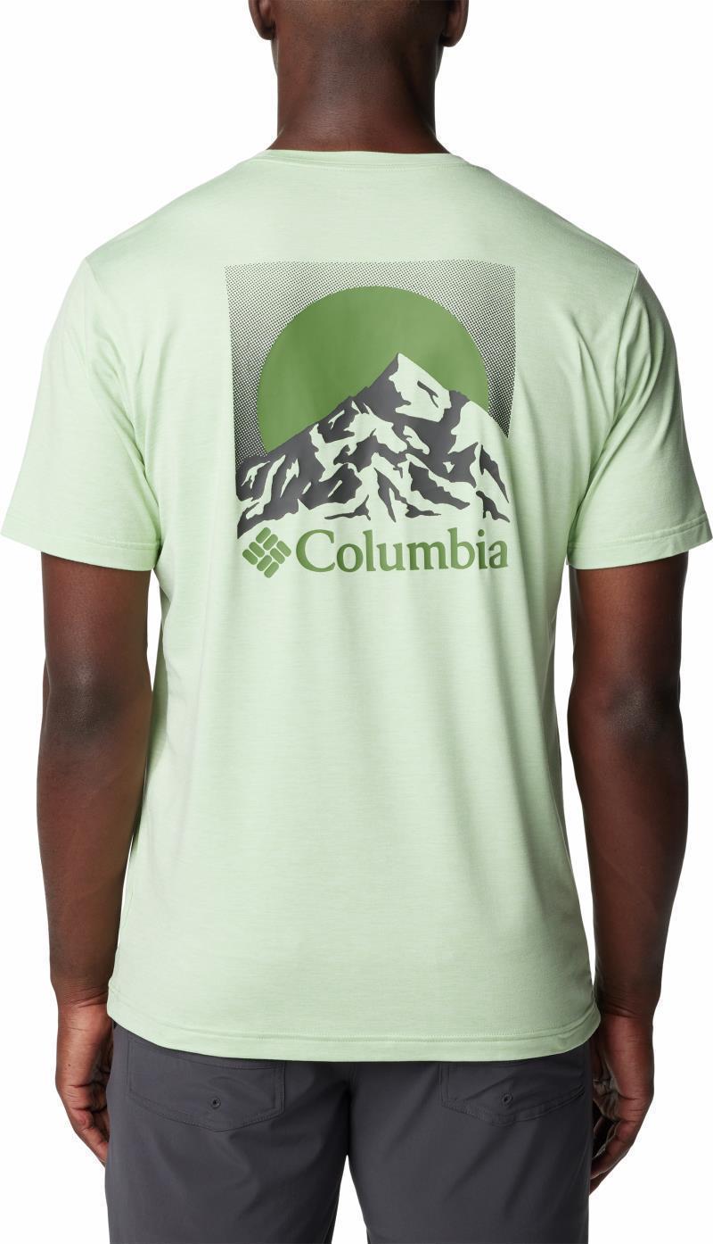 Kwick Hike Back Graphic SS Tee - Mens - Sage Leaf Heather / Moonscape 2