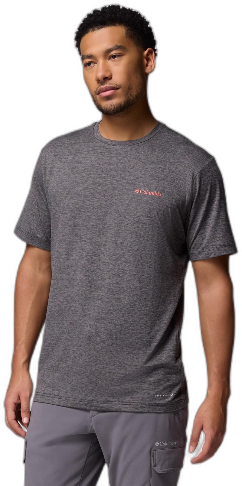 Kwick Hike Back Graphic SS Tee - Mens - black heather / linescape 1