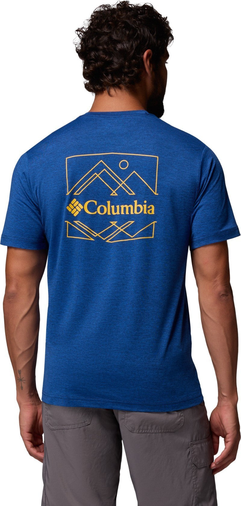 Kwick Hike Back Graphic SS Tee - Mens - collegiate navy heather / linescape 1