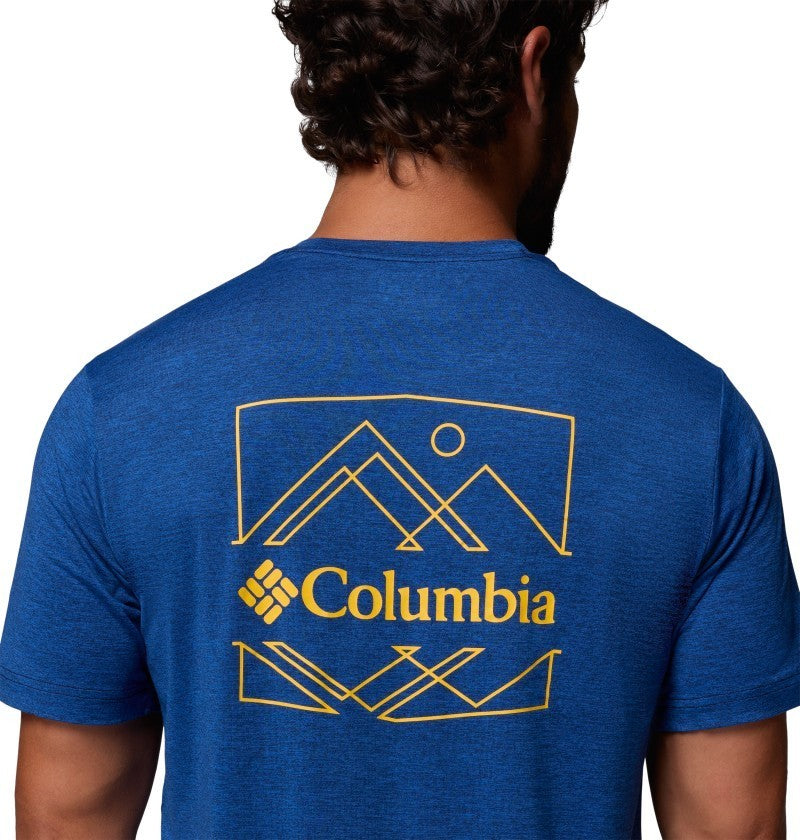 Kwick Hike Back Graphic SS Tee - Mens - collegiate navy heather / linescape 1