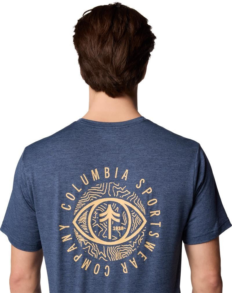 Kwick Hike Back Graphic SS Tee - Mens - collegiate navy heather / planet watch 1