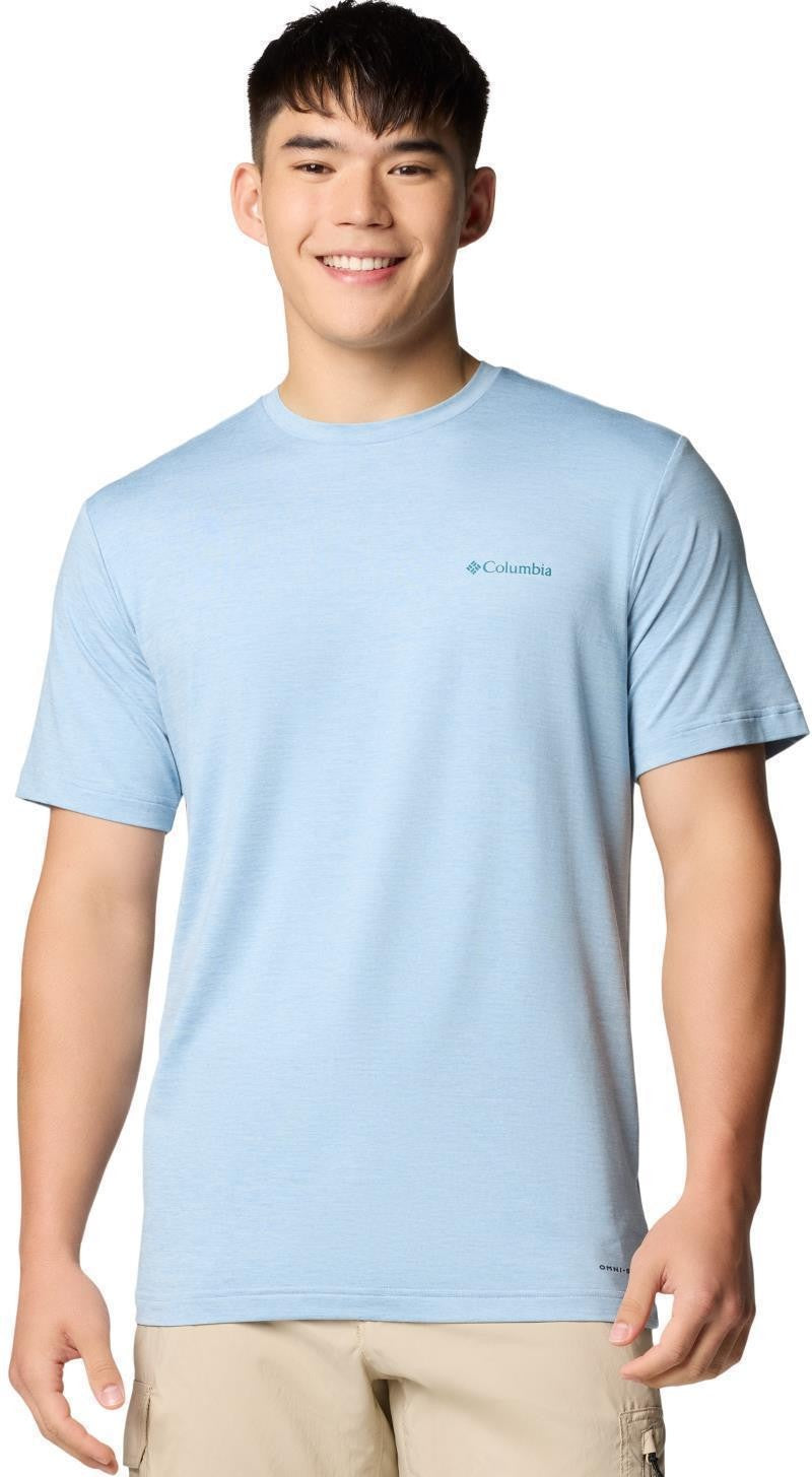 Kwick Hike Back Graphic SS Tee - Mens - ripple blue heather / linear view multi 1