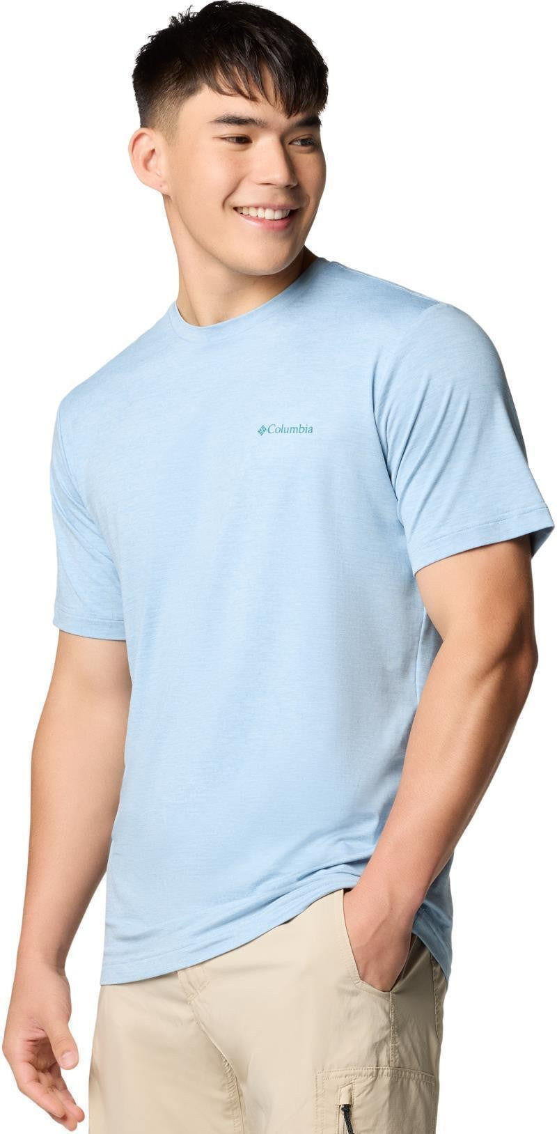 Kwick Hike Back Graphic SS Tee - Mens - ripple blue heather / linear view multi 1