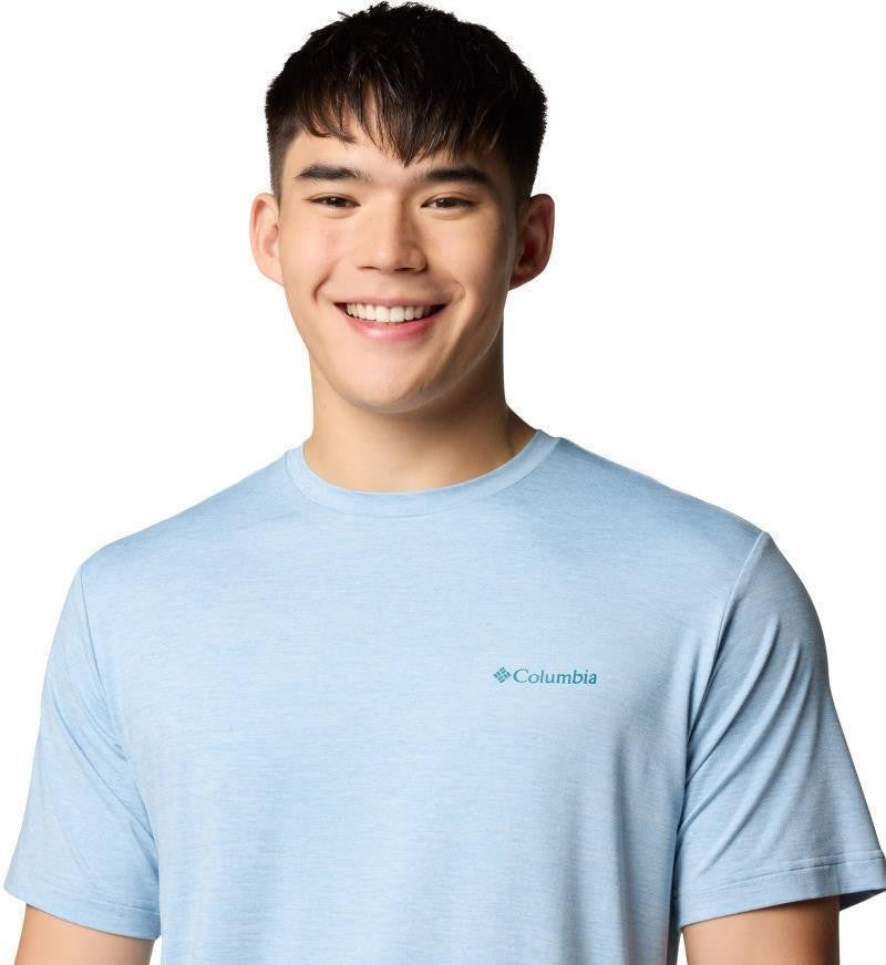 Kwick Hike Back Graphic SS Tee - Mens - ripple blue heather / linear view multi 1