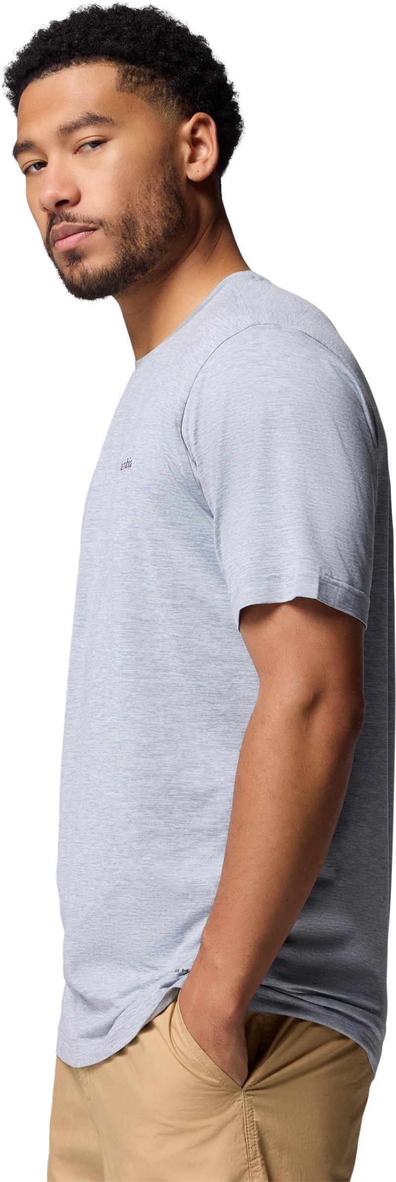 Kwick Hike Back Graphic SS Tee - Mens - tradewinds grey heather / linescape 1