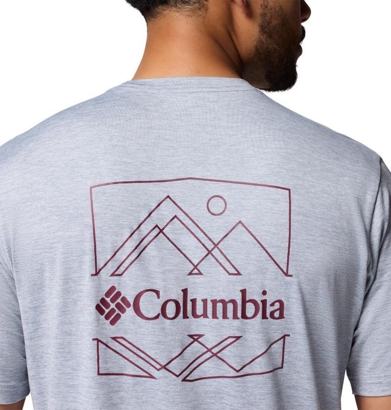 Kwick Hike Back Graphic SS Tee - Mens - tradewinds grey heather / linescape 1