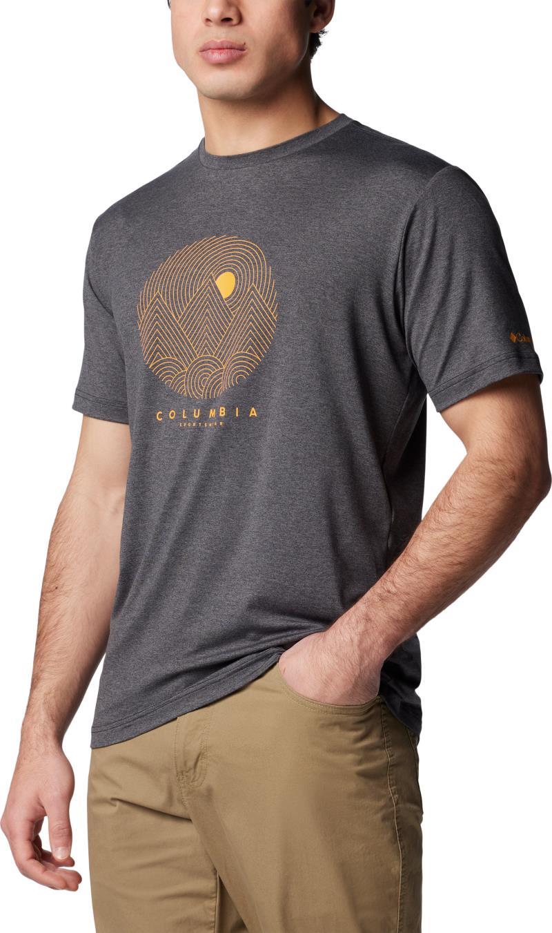 Kwick Hike Graphic SS Tee - Mens - Black Heather / Linear Landscape 3