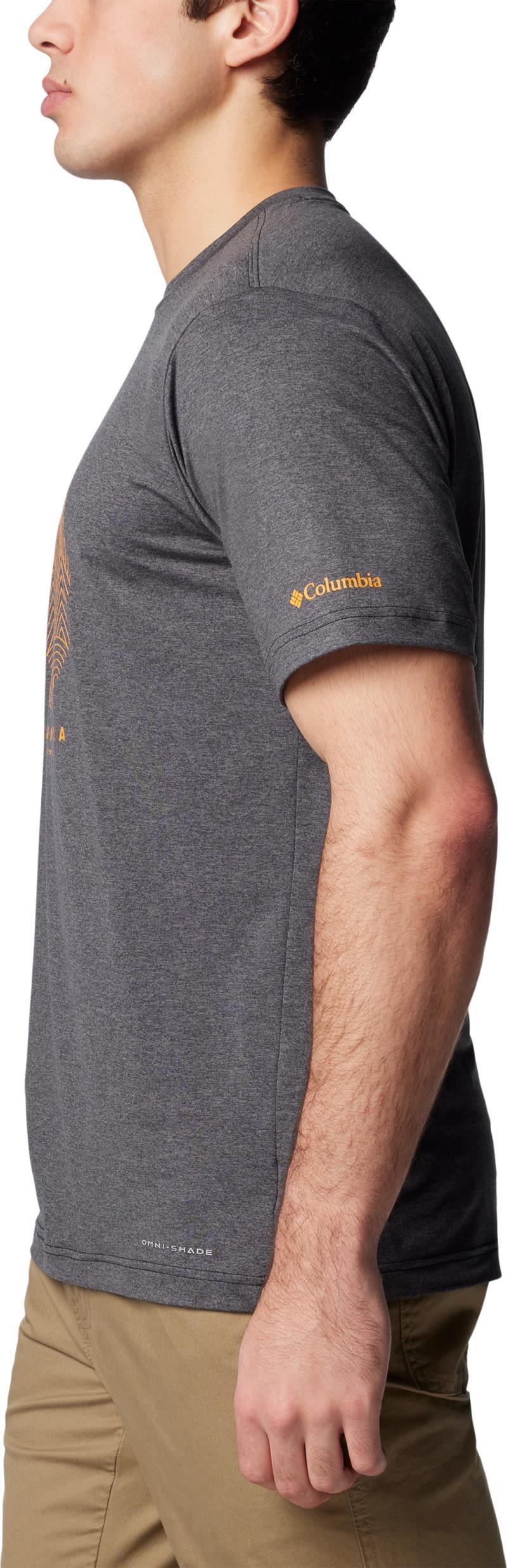 Kwick Hike Graphic SS Tee - Mens - Black Heather / Linear Landscape 5