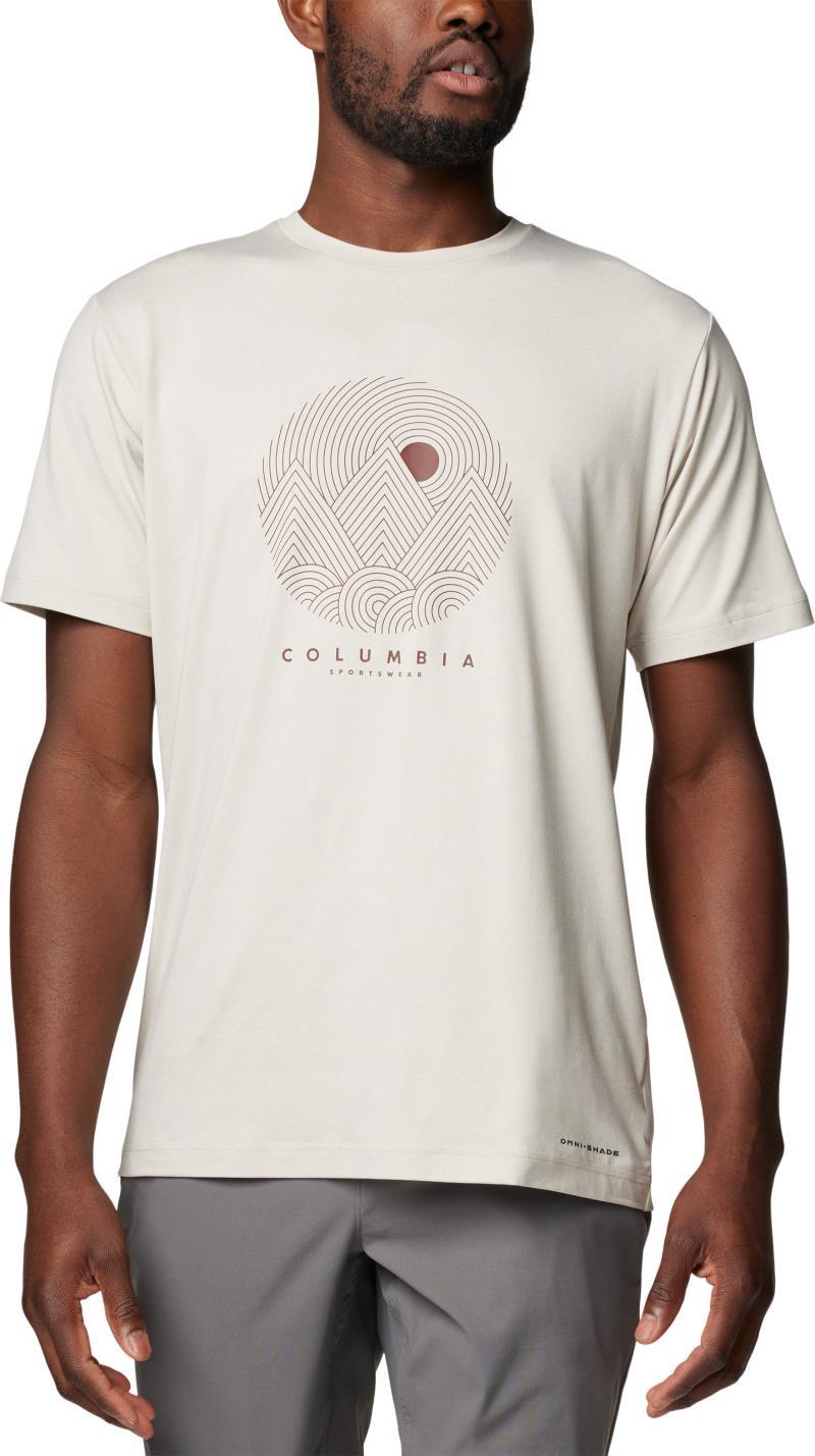 Kwick Hike Graphic SS Tee - Mens - Dark Stone Heather / Linear Landscape 1