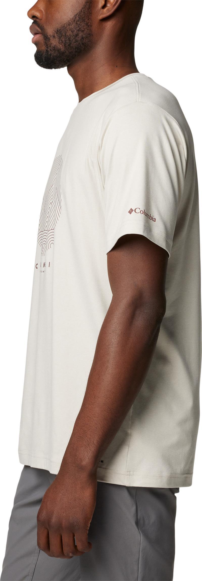 Kwick Hike Graphic SS Tee - Mens - Dark Stone Heather / Linear Landscape 5