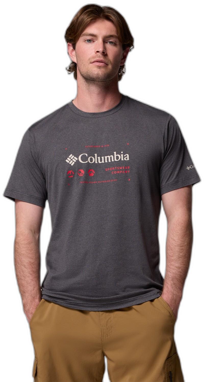 Kwick Hike Graphic SS Tee - Mens - black heather / iconic brand 1