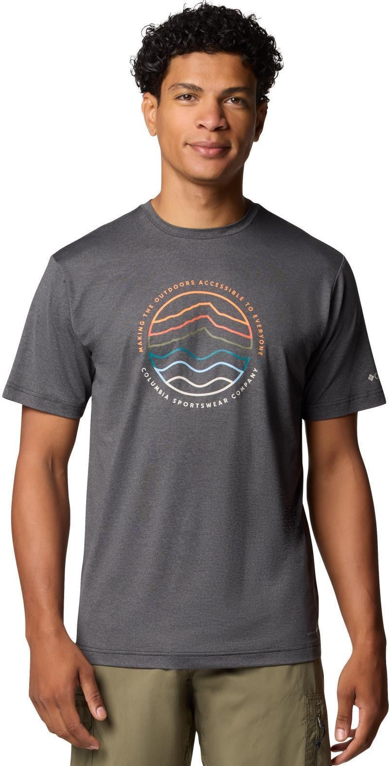 Kwick Hike Graphic SS Tee - Mens - black heather / peaked lifestyle 1