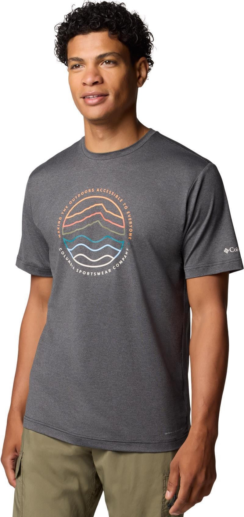 Kwick Hike Graphic SS Tee - Mens - black heather / peaked lifestyle 1