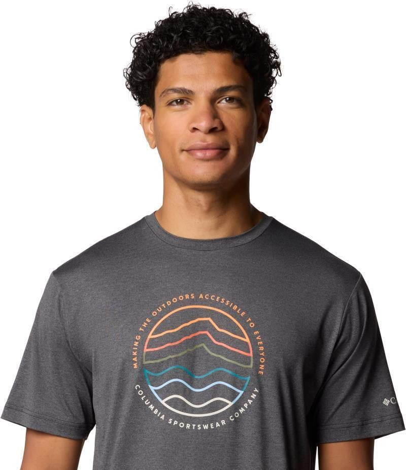 Kwick Hike Graphic SS Tee - Mens - black heather / peaked lifestyle 1