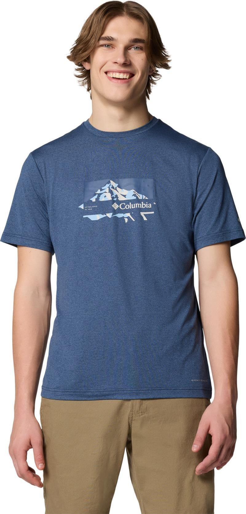 Kwick Hike Graphic SS Tee - Mens - collegiate navy heather / peak direction 1