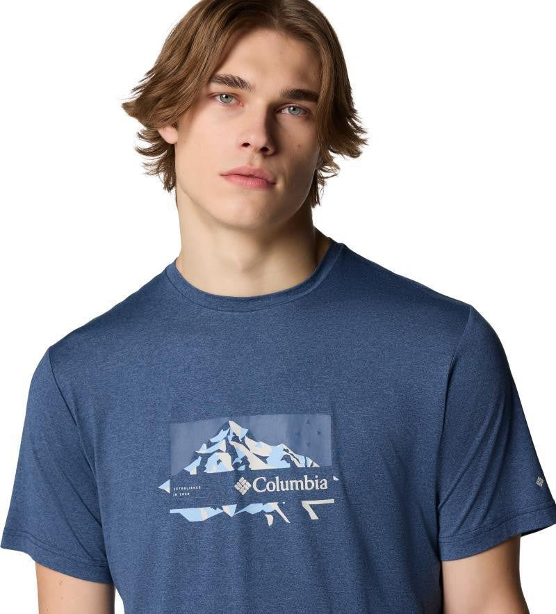 Kwick Hike Graphic SS Tee - Mens - collegiate navy heather / peak direction 1