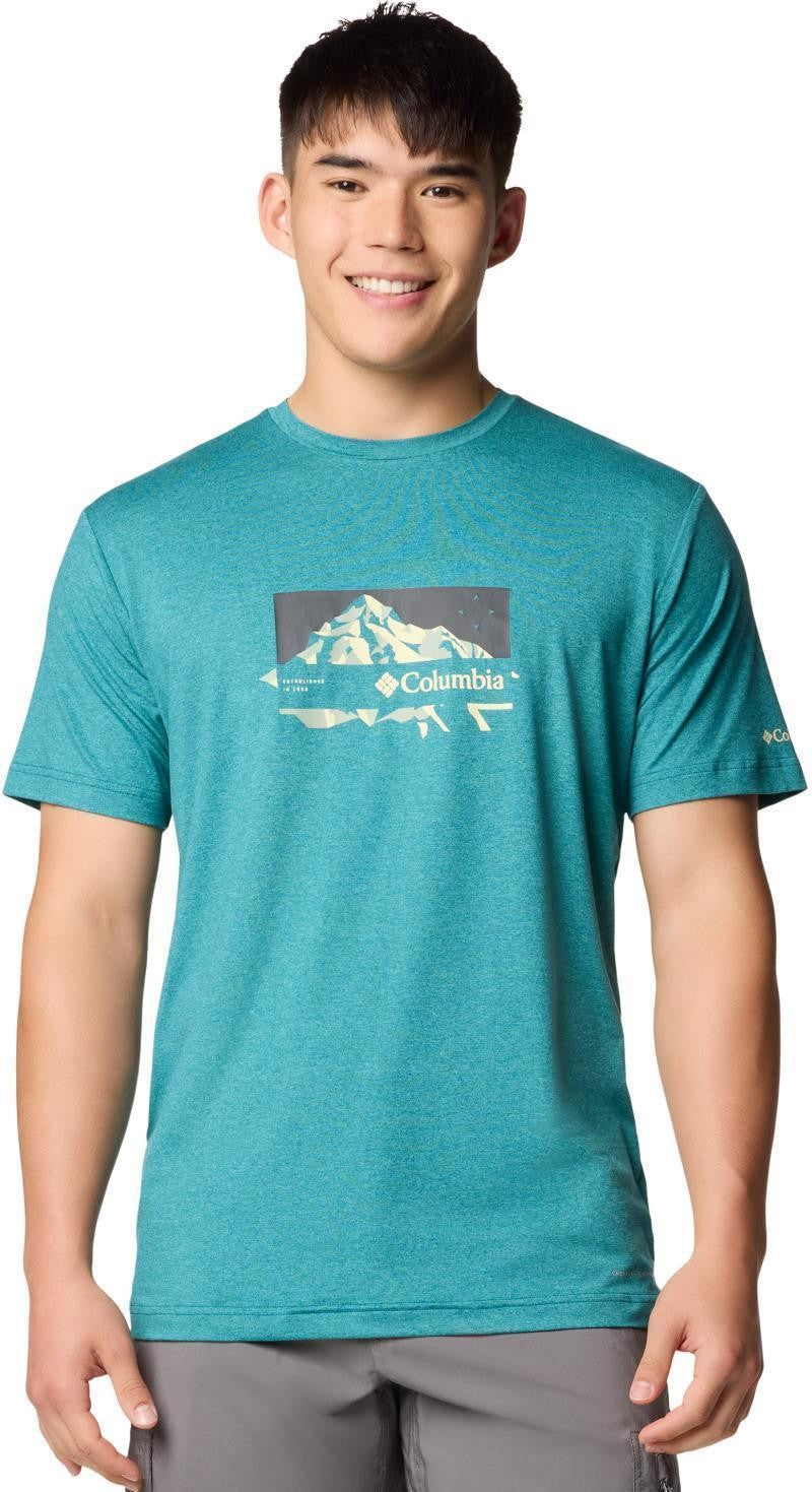 Kwick Hike Graphic SS Tee - Mens - river blue heather / peak direction 1