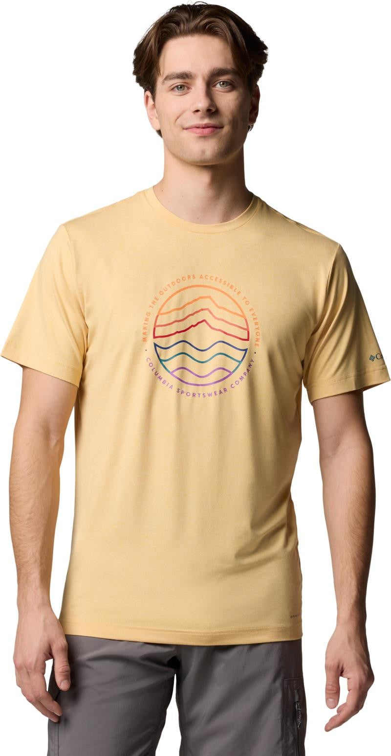 Kwick Hike Graphic SS Tee - Mens - sand dune heather / peaked lifestyle 1