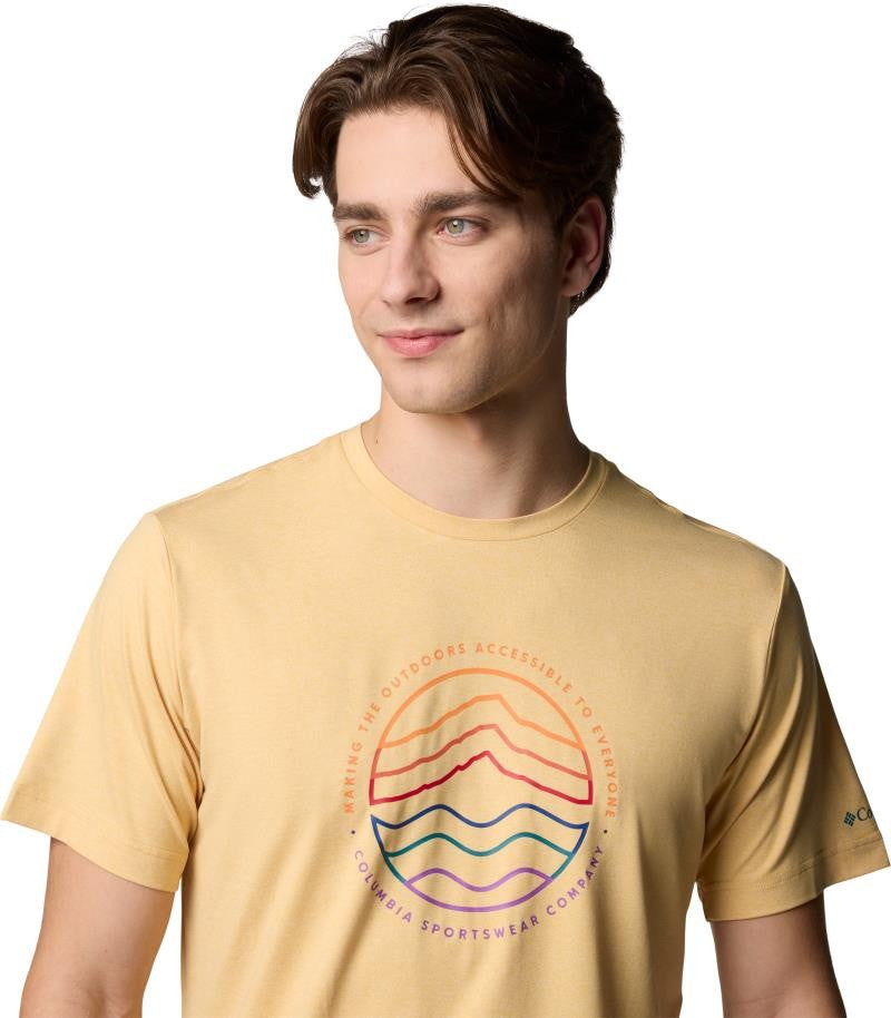 Kwick Hike Graphic SS Tee - Mens - sand dune heather / peaked lifestyle 1
