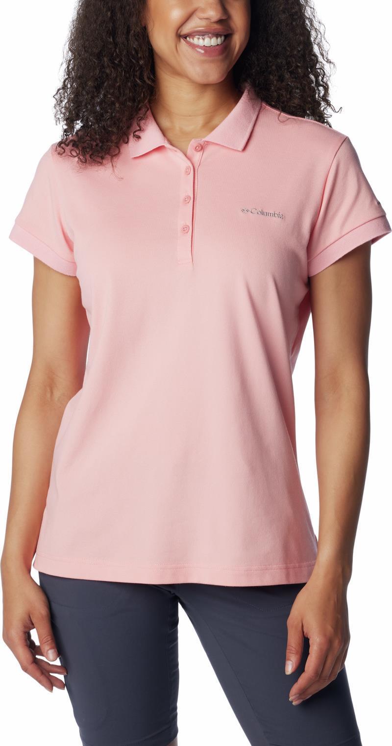 Lakeside Trail Solid Pique Polo - Womens - Salmon Rose 1